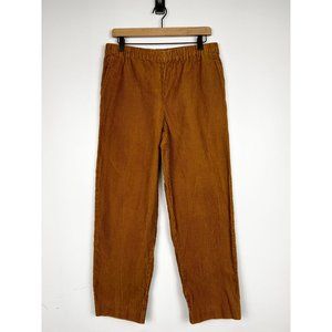 ORVIS High Rise Cotton Corduroy Pull On Tapered Ankle Pants Sz 10 Tan